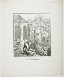 On a Grave, plate nine from Zehn Blätter zu Hebels Alemannischen Gedichten, 1820. Creator: Sophie Reinhard