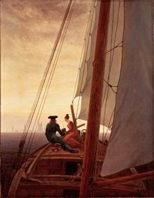 On a Sailing Ship, 1818. Creator: Caspar David Friedrich