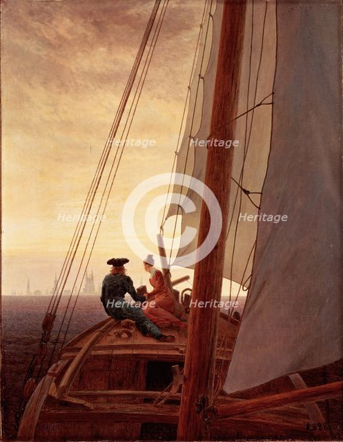 On a Sailing Ship, 1818. Creator: Caspar David Friedrich.