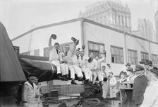 On AMIRAL AUBE, 1917. Creator: Bain News Service