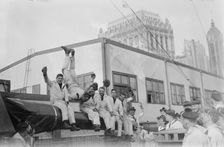 On Amiral Aube, 1917. Creator: Bain News Service