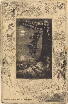 On allume les cierges pour les Morts (They light candles for the dead), 1878. Creator: Felix Hilaire Buhot