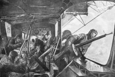 On board a Zeppelin German air fleet, First World War, 1917.Artist: Felix Schwormstadt