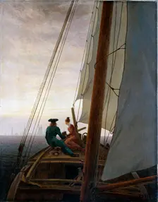 On Board a Sailing Ship between 1818 and 1820. Artist: Caspar David Friedrich