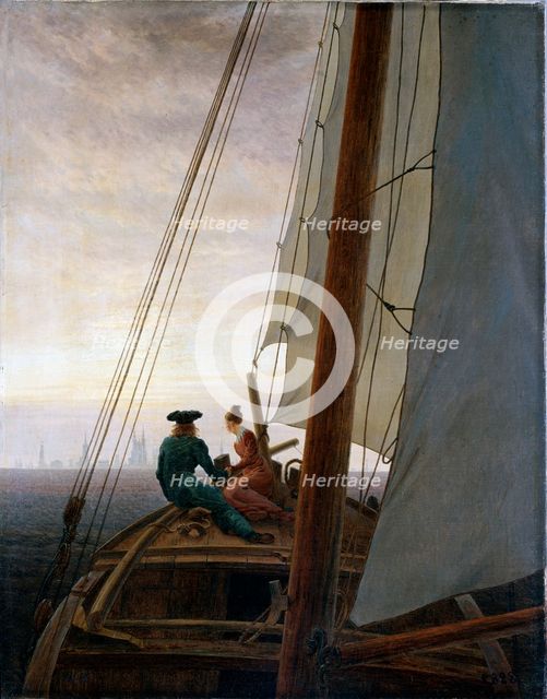 'On Board a Sailing Ship', between 1818 and 1820.  Artist: Caspar David Friedrich