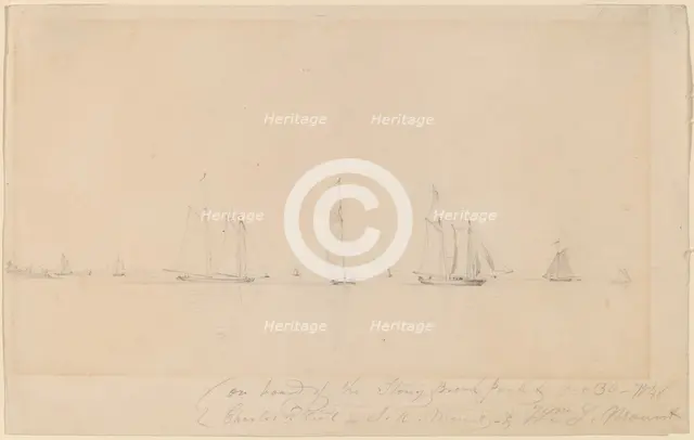 On Board of the Stony Brook Packet, 1848. Creator: William Sidney Mount.