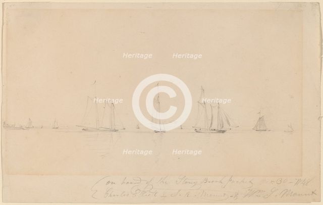 On Board of the Stony Brook Packet, 1848. Creator: William Sidney Mount.