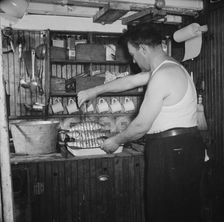 On board the Alden out of Gloucester, Massachusetts, 1943. Creator: Gordon Parks