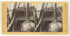 On board the Caravel Santa Marie, looking aft, 1887/93. Creator: Henry Hamilton Bennett