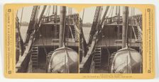 On board the Caravel Santa Marie, looking aft, 1887/93. Creator: Henry Hamilton Bennett