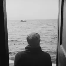 On board the fishing boat Alden, out of Gloucester, Massachusetts, 1943. Creator: Gordon Parks