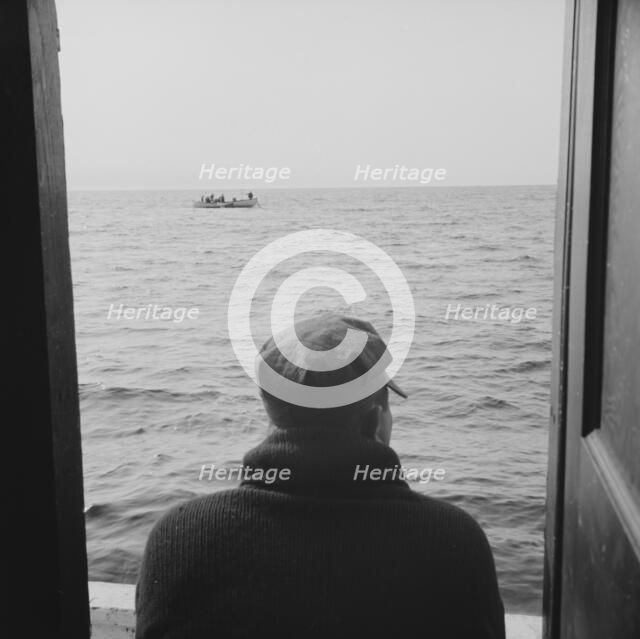 On board the fishing boat Alden, out of Gloucester, Massachusetts, 1943. Creator: Gordon Parks.