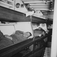 On board the fishing boat Alden, out of Gloucester, Massachusetts, 1943. Creator: Gordon Parks
