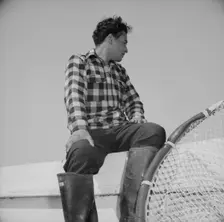 On board the fishing boat Alden, out of Gloucester, Massachusetts, 1943. Creator: Gordon Parks