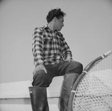 On board the fishing boat Alden, out of Gloucester, Massachusetts, 1943. Creator: Gordon Parks