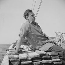On board the fishing boat Alden out of Gloucester, Massachusetts, 1943. Creator: Gordon Parks