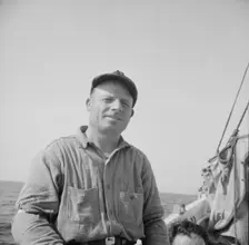 On board the fishing boat Alden out of Gloucester, Massachusetts, 1943. Creator: Gordon Parks