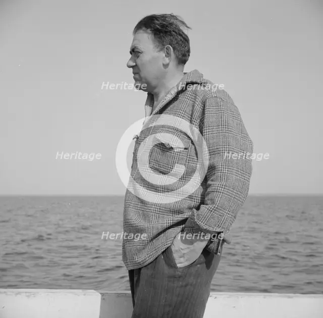 On board the fishing boat Alden out of Gloucester, Massachusetts, 1943. Creator: Gordon Parks.