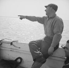On board the fishing boat Alden out of Gloucester, Massachusetts, 1943. Creator: Gordon Parks