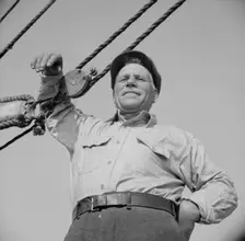 On board the fishing boat Alden out of Gloucester, Massachusetts, 1943. Creator: Gordon Parks