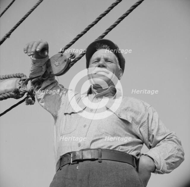 On board the fishing boat Alden out of Gloucester, Massachusetts, 1943. Creator: Gordon Parks.