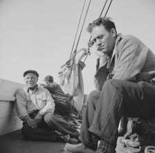 On board the fishing boat Alden out of Gloucester, Massachusetts, 1943. Creator: Gordon Parks