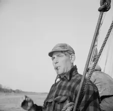 On board the fishing boat Alden out of Gloucester, Massachusetts, 1943. Creator: Gordon Parks