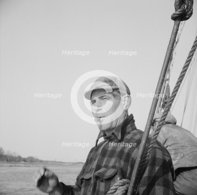 On board the fishing boat Alden out of Gloucester, Massachusetts, 1943. Creator: Gordon Parks.
