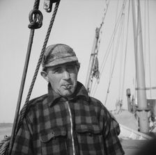On board the fishing boat Alden out of Gloucester, Massachusetts, 1943. Creator: Gordon Parks