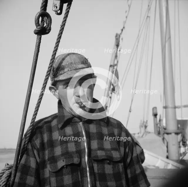 On board the fishing boat Alden out of Gloucester, Massachusetts, 1943. Creator: Gordon Parks.