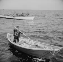 On board the fishing boat Alden, out of Gloucester, Massachusetts, 1943. Creator: Gordon Parks