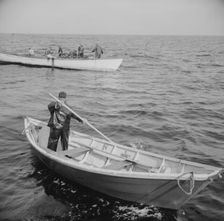 On board the fishing boat Alden, out of Gloucester, Massachusetts, 1943. Creator: Gordon Parks
