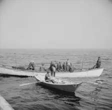 On board the fishing boat Alden, out of Gloucester, Massachusetts, 1943. Creator: Gordon Parks