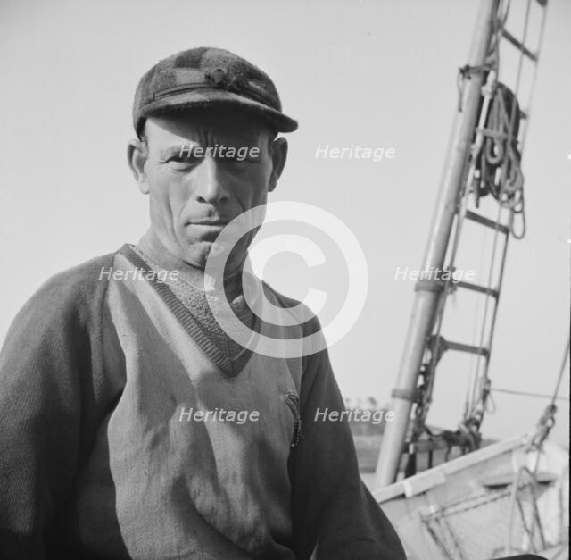 On board the fishing boat Alden out of Gloucester, Massachusetts, 1943. Creator: Gordon Parks.