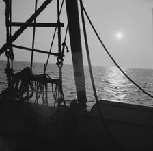 On board the fishing boat Alden, out of Gloucester, Massachusetts, 1943. Creator: Gordon Parks