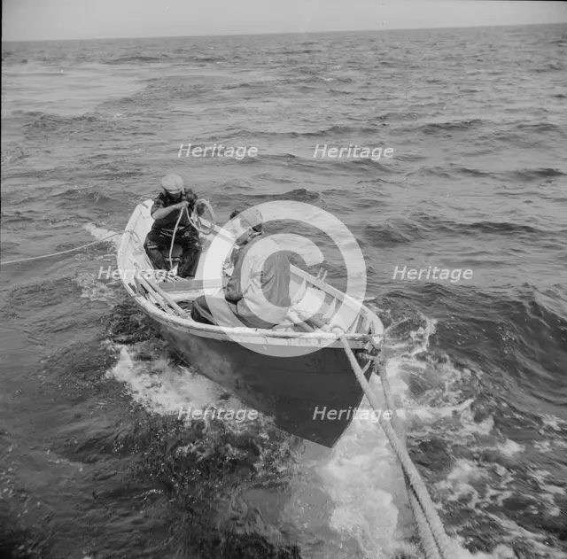 On board the fishing boat Alden, out of Gloucester, Massachusetts, 1943. Creator: Gordon Parks.