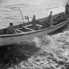 On board the fishing boat Alden, out of Gloucester, Massachusetts, 1943. Creator: Gordon Parks