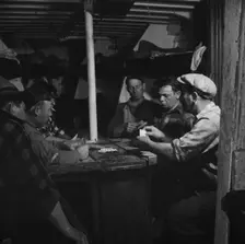 On board the fishing boat Alden, out of Gloucester, Massachusetts, 1943. Creator: Gordon Parks