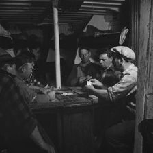 On board the fishing boat Alden, out of Gloucester, Massachusetts, 1943. Creator: Gordon Parks