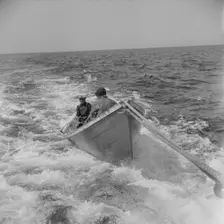 On board the fishing boat Alden, out of Gloucester, Massachusetts, 1943. Creator: Gordon Parks