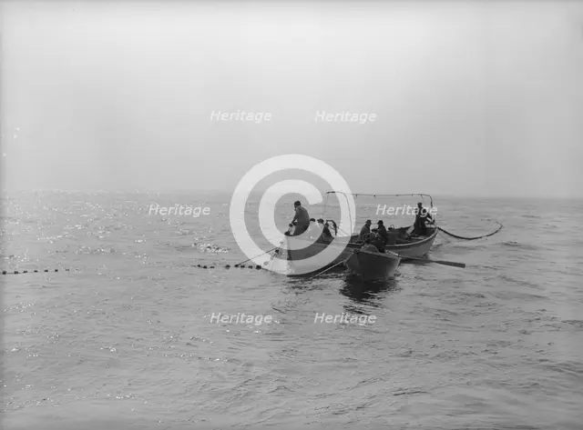 On board the fishing boat Alden, out of Gloucester, Massachusetts, 1943. Creator: Gordon Parks.