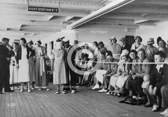 On board the RMS 'Atlantis', c1929-c1939(?). Artist: Unknown