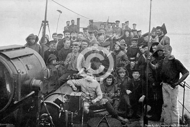 On board the torpedo-boat destroyer HMS 'Sturgeon', 1896. Artist: W Gregory