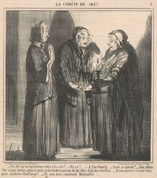 On dit qu'on commence déja a la voir ..., 19th century. Creator: Honore Daumier