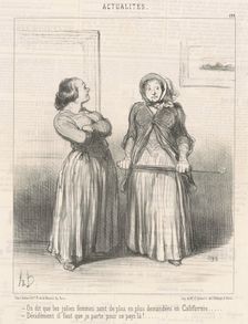 On dit que les jolies femmes sont ..., 19th century. Creator: Honore Daumier