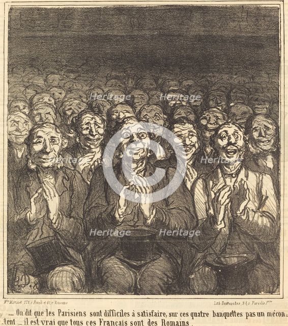 - On dit que les Parisiens sont difficiles à satisfaire,..., 1864. Creator: Honore Daumier.