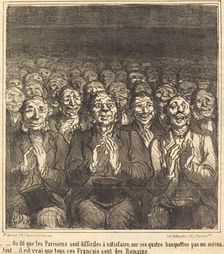- On dit que les Parisiens sont difficiles à satisfaire,..., 1864. Creator: Honore Daumier
