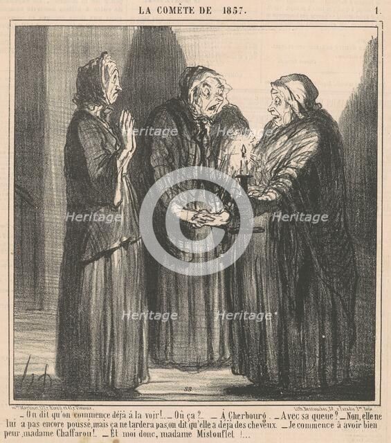 On dit qu'on commence déja a la voir ..., 19th century. Creator: Honore Daumier.