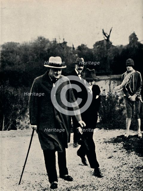 'On Holiday With His Son in Italy', 1920s, (1945). Creator: Unknown.