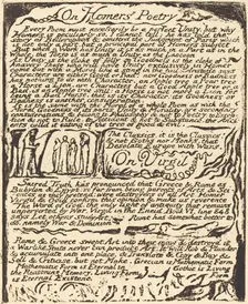 On Homer's Poetry (and) On Virgil, 1822. Creator: William Blake